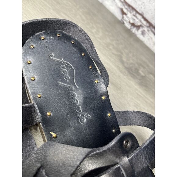 Free People Marianne Black Leather Platform Gladiator Strappy Sandals Women 41EU - Picture 16 of 16